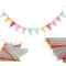 Vintage Rainbow Burlap Bunting Flags Party Banner With Rope 4