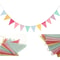 Vintage Rainbow Burlap Bunting Flags Party Banner With Rope 4