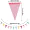 Vintage Rainbow Burlap Bunting Flags Party Banner With Rope 5