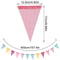 Vintage Rainbow Burlap Bunting Flags Party Banner With Rope 5