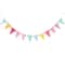 Vintage Rainbow Burlap Bunting Flags Party Banner With Rope 6