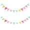 Vintage Rainbow Burlap Bunting Flags Party Banner With Rope 7