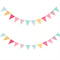 Vintage Rainbow Burlap Bunting Flags Party Banner With Rope 7