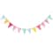 Vintage Rainbow Burlap Bunting Flags Party Banner With Rope 8