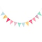 Vintage Rainbow Burlap Bunting Flags Party Banner With Rope 8