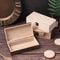 Rectangular Wooden Storage Box Gift Packaging Organizer With Hinged Lid 0