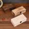 Rectangular Wooden Storage Box Gift Packaging Organizer With Hinged Lid 3