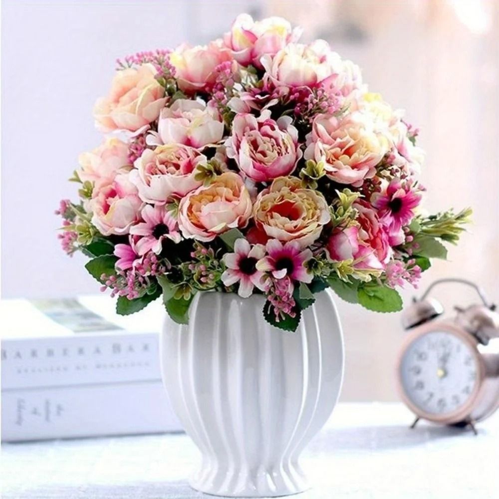 Artificial Peony Bouquet Silk Peony Flowers For Wedding And Home Decor 5