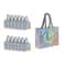 Reusable Silver Gift Tote Bags Party Favor And Shopping Bags Set Of 5 0