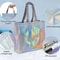 Reusable Silver Gift Tote Bags Party Favor And Shopping Bags Set Of 5 2