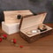 Rectangular Wooden Gift Box Storage Organizer With Hinged Lid And Latch 1