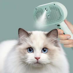 pet steam grooming brush spray dog deshedding and detangling brush