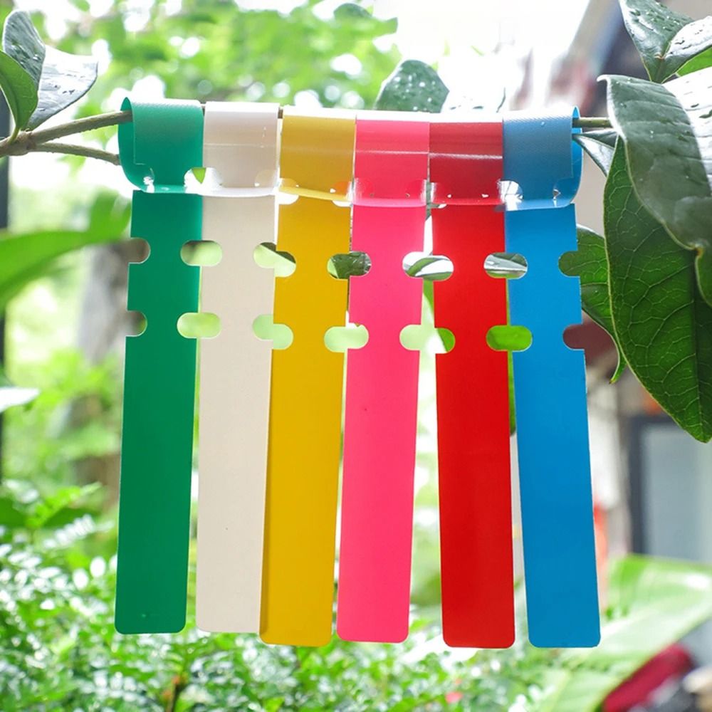 Waterproof Plant Label Rings PVC Garden Markers Set Of 100 2