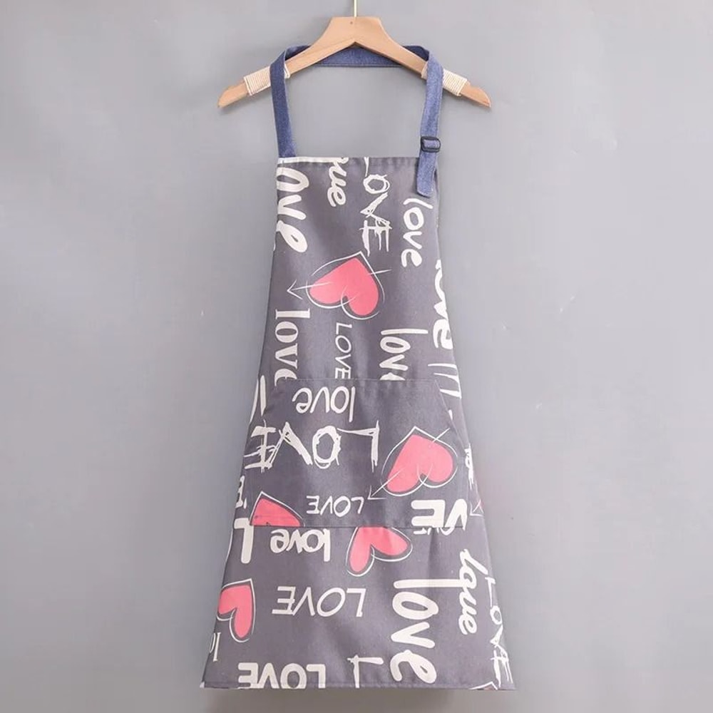 Cartoon Sunflower Kitchen Apron Adjustable Strap Sleeveless Cooking Apron With Pocket 1