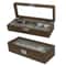 Black Walnut Style Wooden Watch Display Box 6 Slot Storage Case For Watches 0