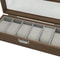 Black Walnut Style Wooden Watch Display Box 6 Slot Storage Case For Watches 5