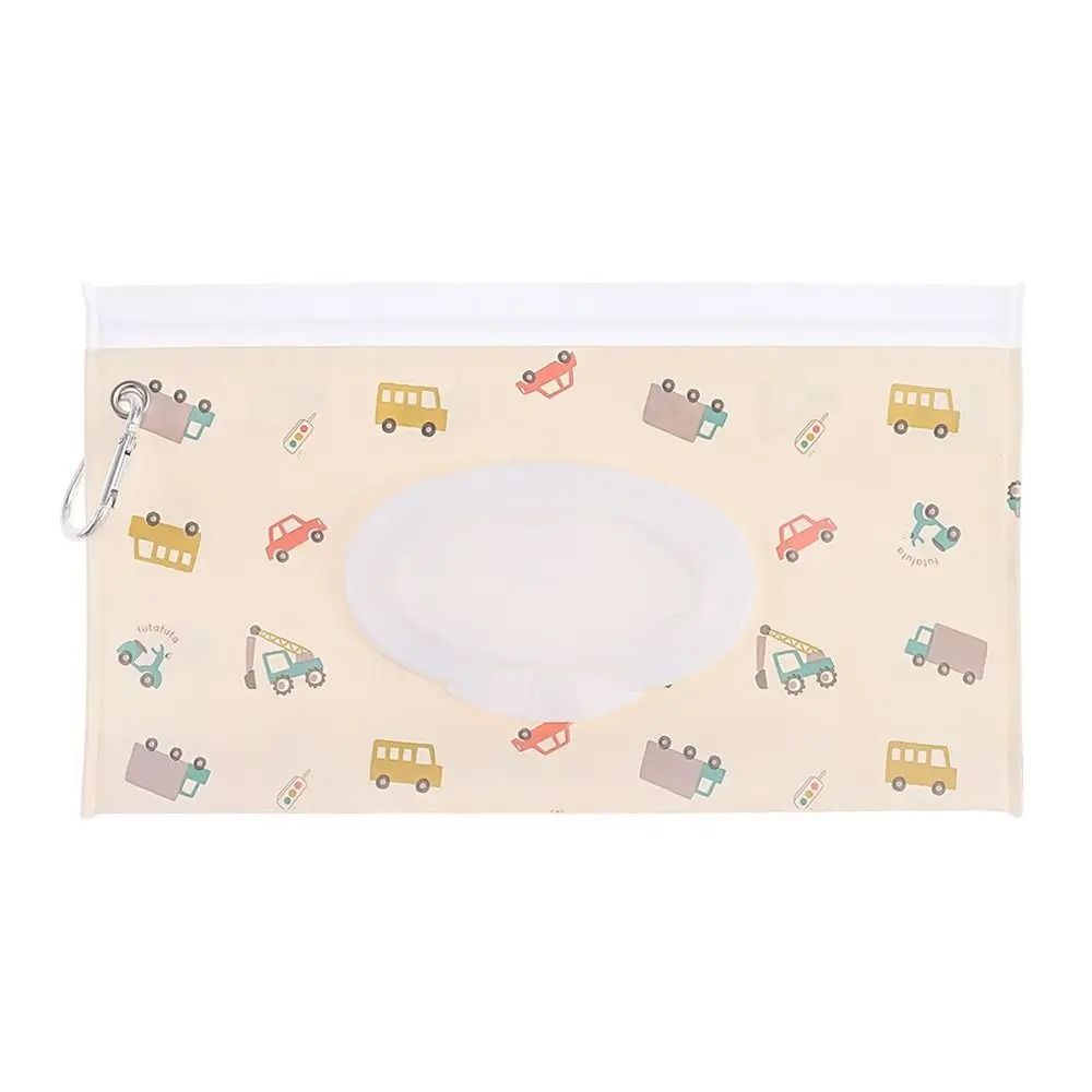 Portable Wet Wipe Pouch Refillable Wipes Holder Case With Flip Cover And Snap Strap 9