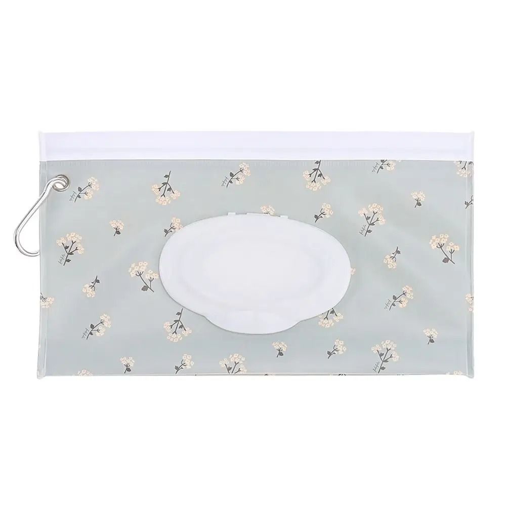 Portable Wet Wipe Pouch Refillable Wipes Holder Case With Flip Cover And Snap Strap 10