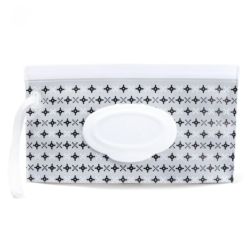 Portable Wet Wipe Pouch Refillable Wipes Holder Case With Flip Cover And Snap Strap 11