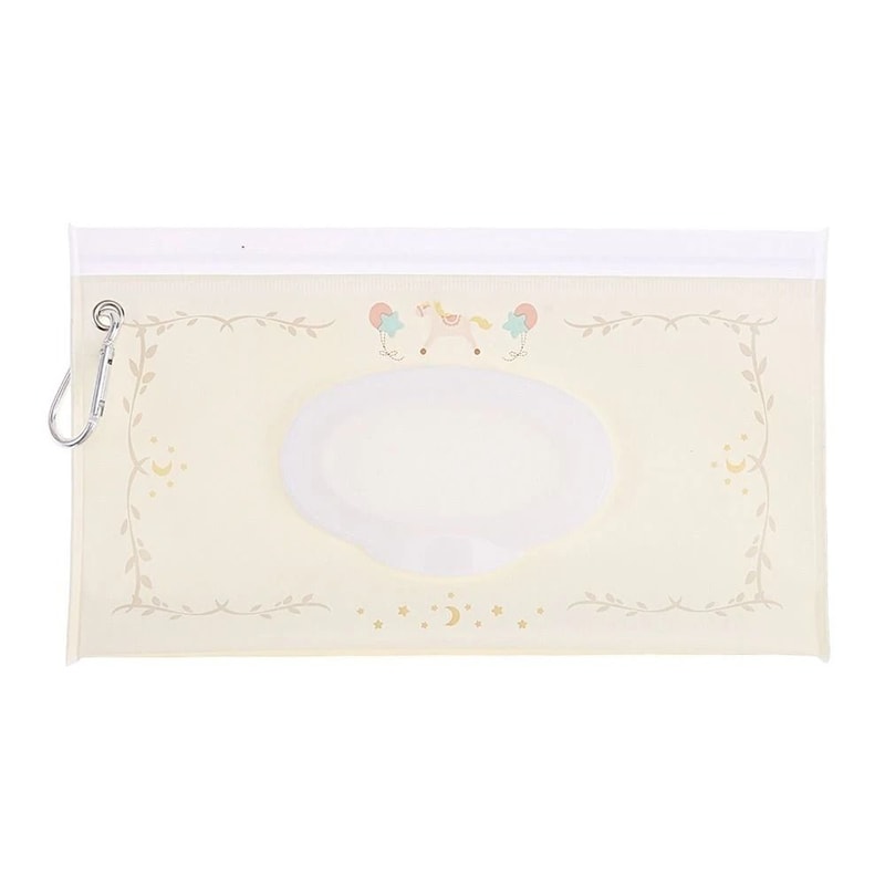 Portable Wet Wipe Pouch Refillable Wipes Holder Case With Flip Cover And Snap Strap 8