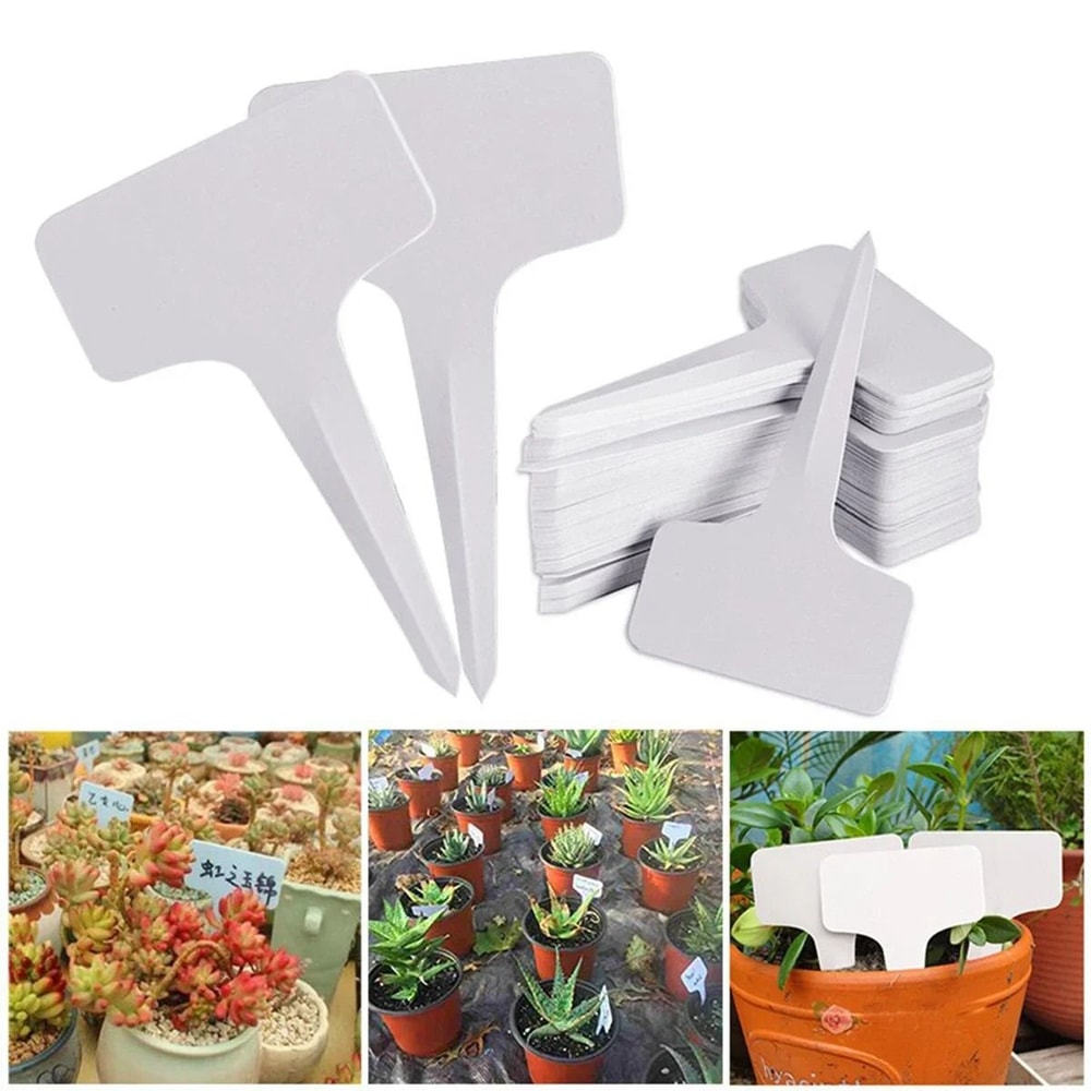 Waterproof Garden Plant Labels White Plastic Writing Tags Set Of 100 1