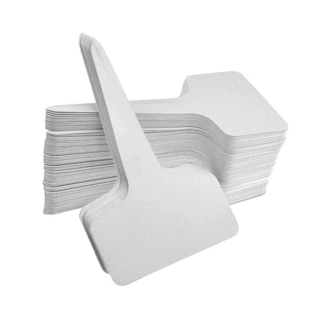 Waterproof Garden Plant Labels White Plastic Writing Tags Set Of 100 2