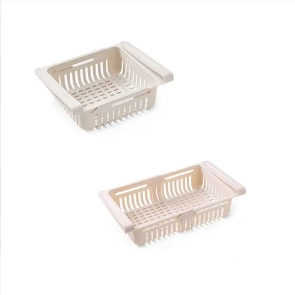 Expandable Refrigerator Storage Basket Drawer Organizer Clip On Fridge Rack 6