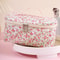 Floral Quilted Makeup Bag Portable Travel Cosmetic Storage Pouch 7