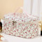 Floral Quilted Makeup Bag Portable Travel Cosmetic Storage Pouch 8