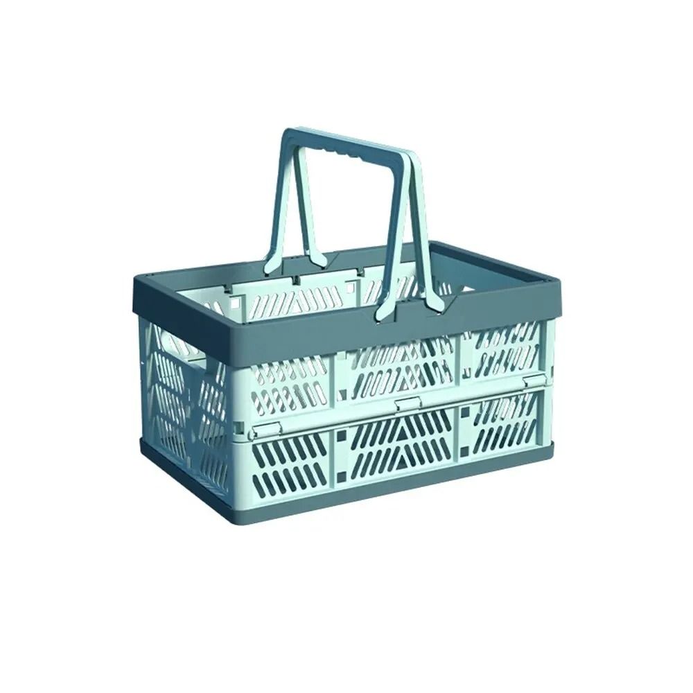 Foldable Picnic Storage Basket Large Capacity Fruit And Vegetable Organizer With Handle 15