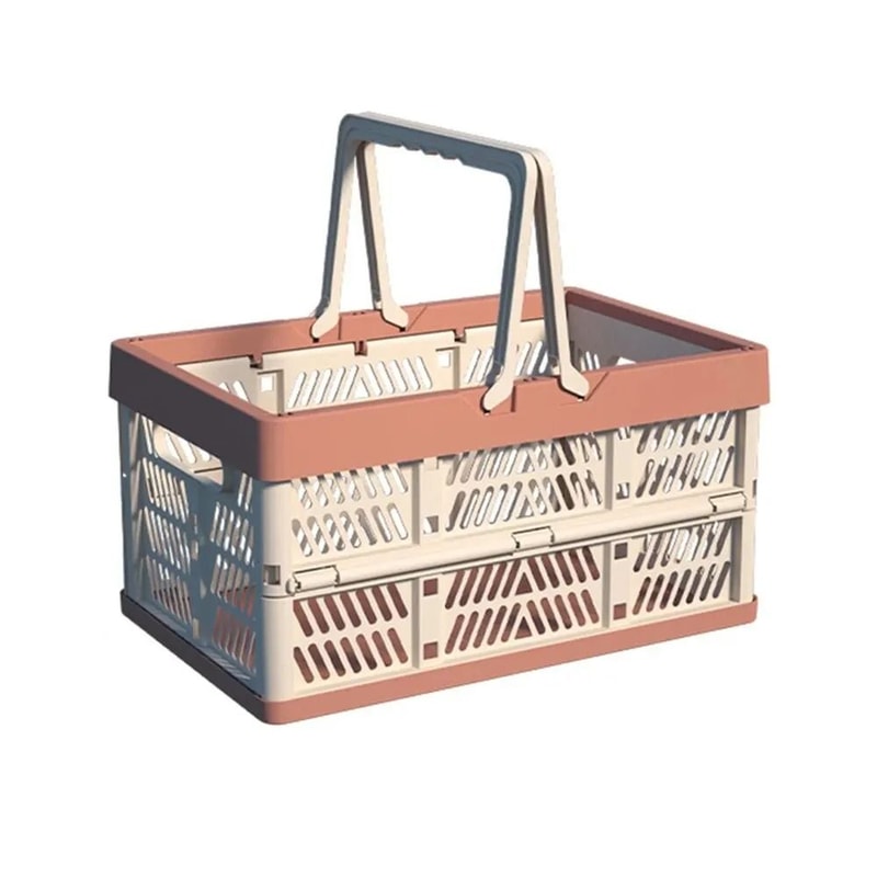 Foldable Picnic Storage Basket Large Capacity Fruit And Vegetable Organizer With Handle 7