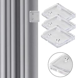 non punch shower curtain clamps transparent splash guard clips set of 4