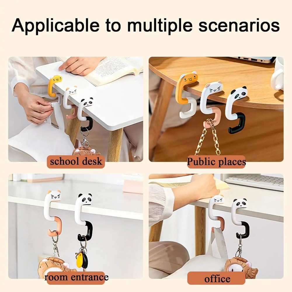 Foldable Handbag Hook Holder Portable Purse And Backpack Hanger For Desk And Table 5