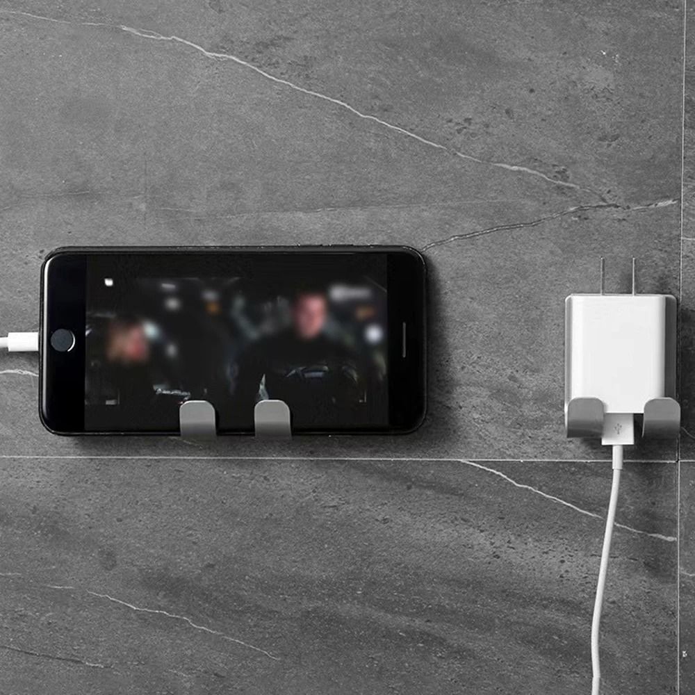 Stainless Steel Razor Holder Hooks Self Adhesive Shaver Stand Set Of 2 Bathroom Organizer 2