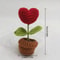 Crochet Style Artificial Potted Flower Mini Decorative Plant Ornament Gift 1