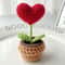 Crochet Style Artificial Potted Flower Mini Decorative Plant Ornament Gift 0