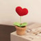 Crochet Style Artificial Potted Flower Mini Decorative Plant Ornament Gift 2