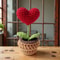 Crochet Style Artificial Potted Flower Mini Decorative Plant Ornament Gift 3