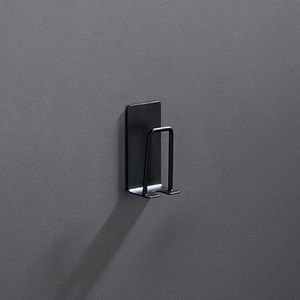Stainless Steel Toothbrush And Cup Wall Hook Self Adhesive Bathroom Organizer 7