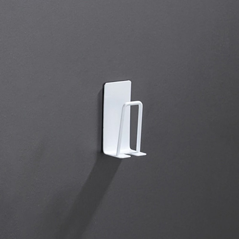 Stainless Steel Toothbrush And Cup Wall Hook Self Adhesive Bathroom Organizer 8