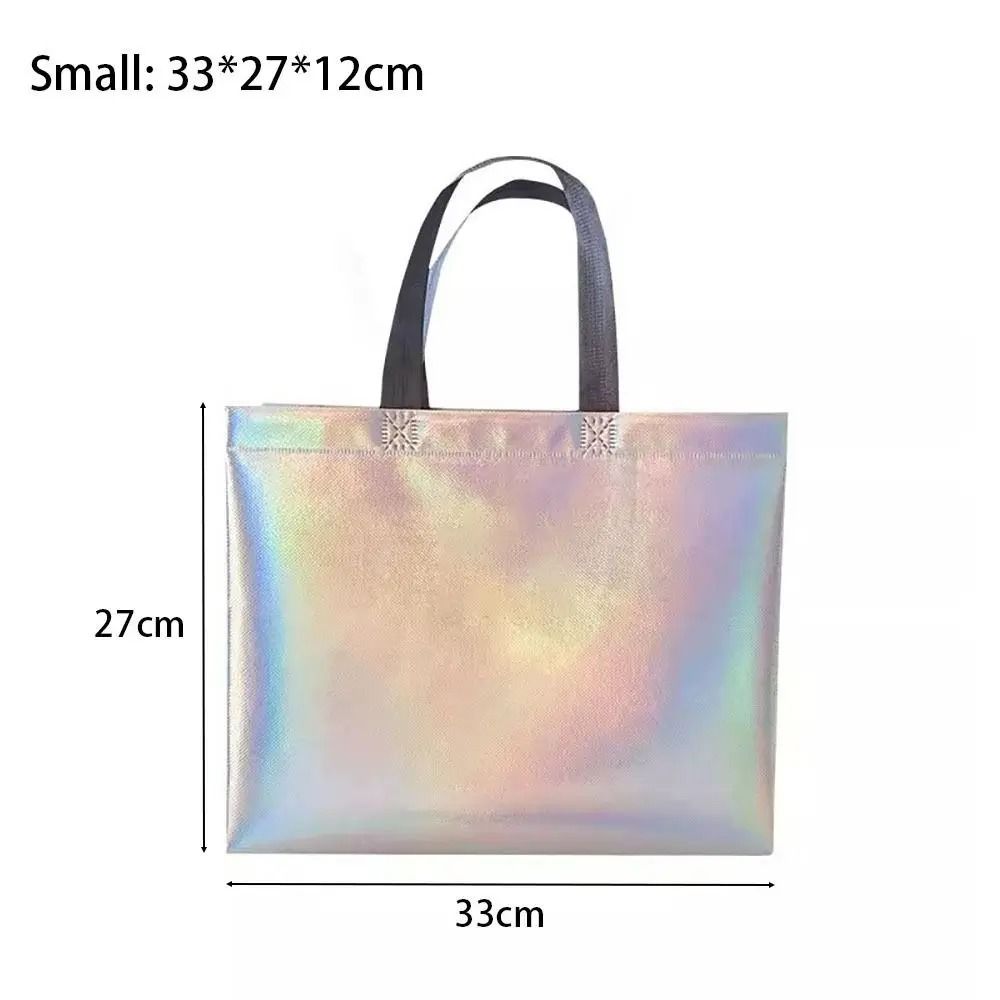 Laser Pattern Non Woven Tote Bag Large Capacity Reusable Shopping And Gift Bag 6