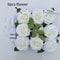 White Rose Artificial Flower With Ribbons Wedding Car Door Handle Decor Silk Bridal Decoration 3