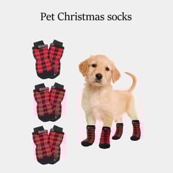 non slip pet socks paw protector set of 4 cotton dog and cat foot covers with grip soles