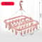 Foldable Clothes Drying Hanger With 32 Clips Space Saving Sock And Underwear Drying Rack 9