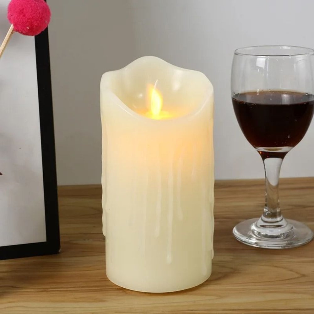 Flameless LED Candle Light Realistic Flickering Plastic Candle For Home Wedding And Party Decor 9