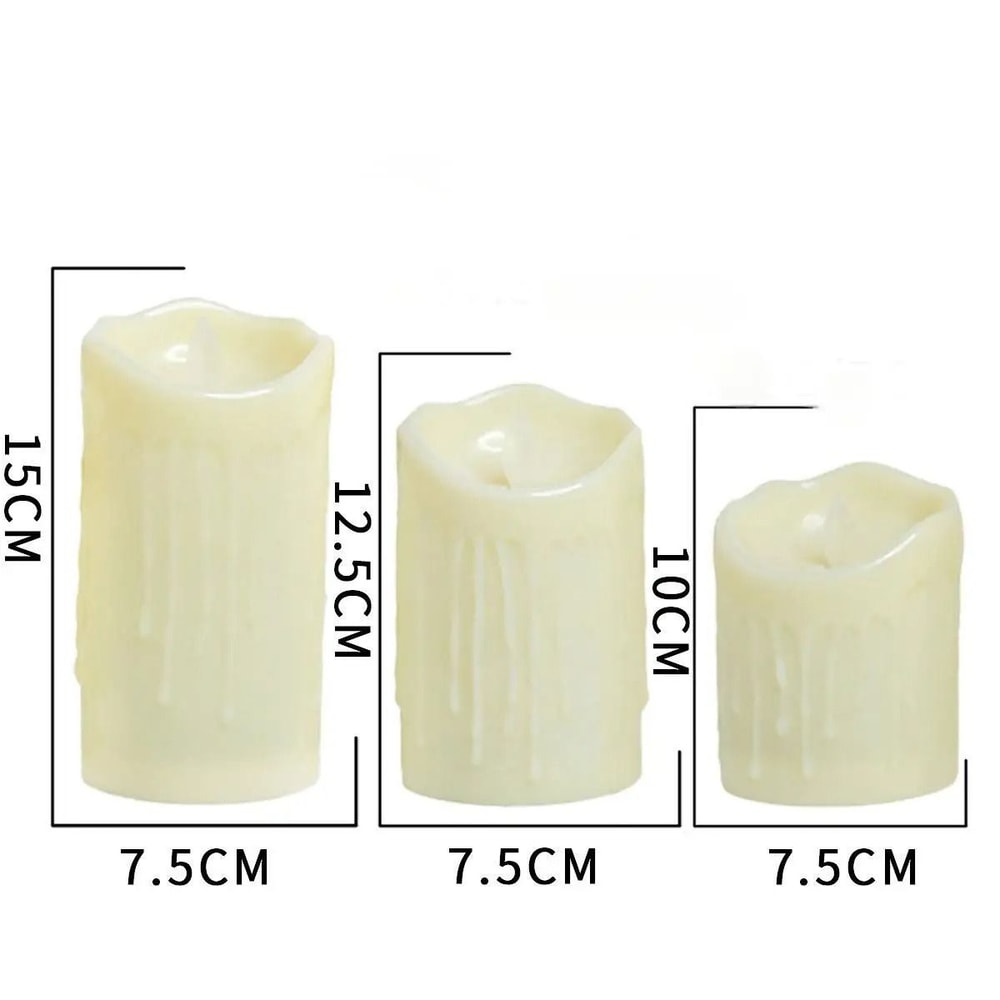 Flameless LED Candle Light Realistic Flickering Plastic Candle For Home Wedding And Party Decor 10