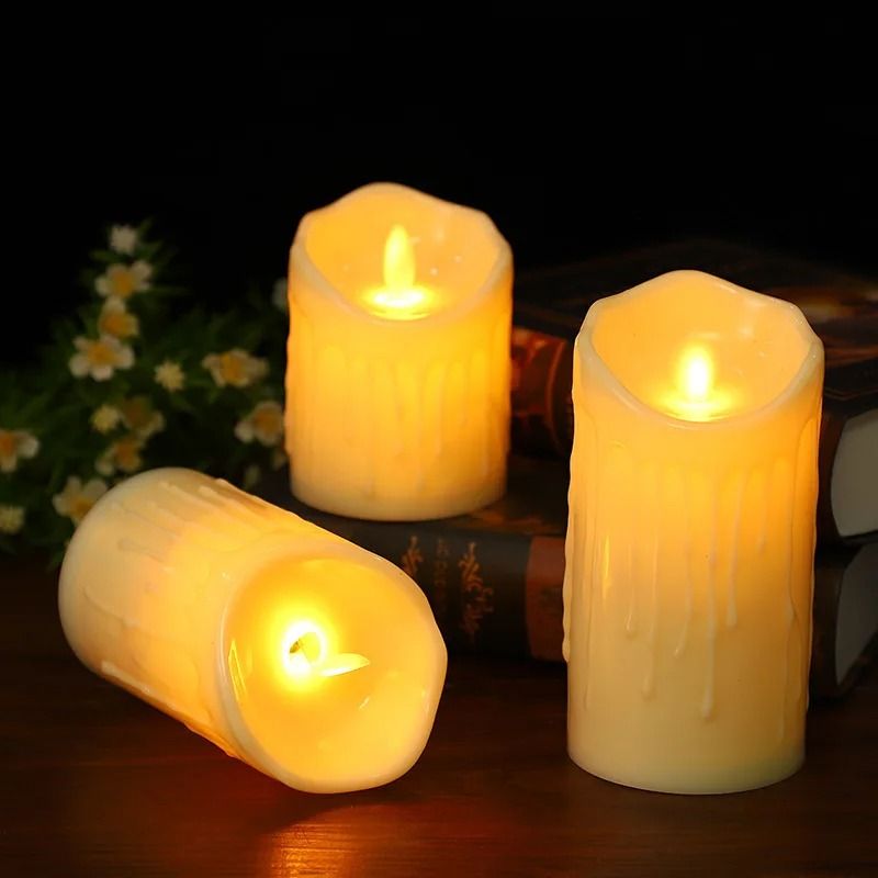 Flameless LED Candle Light Realistic Flickering Plastic Candle For Home Wedding And Party Decor 1