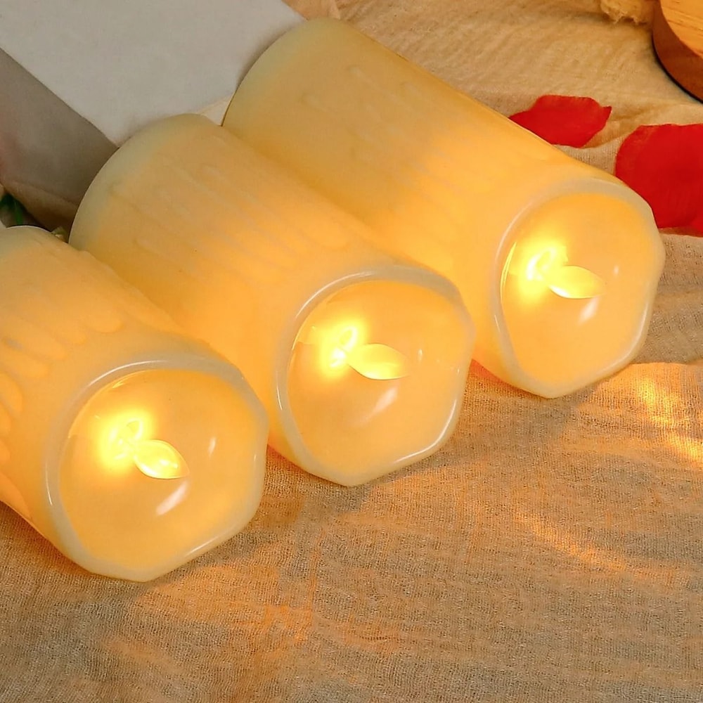 Flameless LED Candle Light Realistic Flickering Plastic Candle For Home Wedding And Party Decor 2