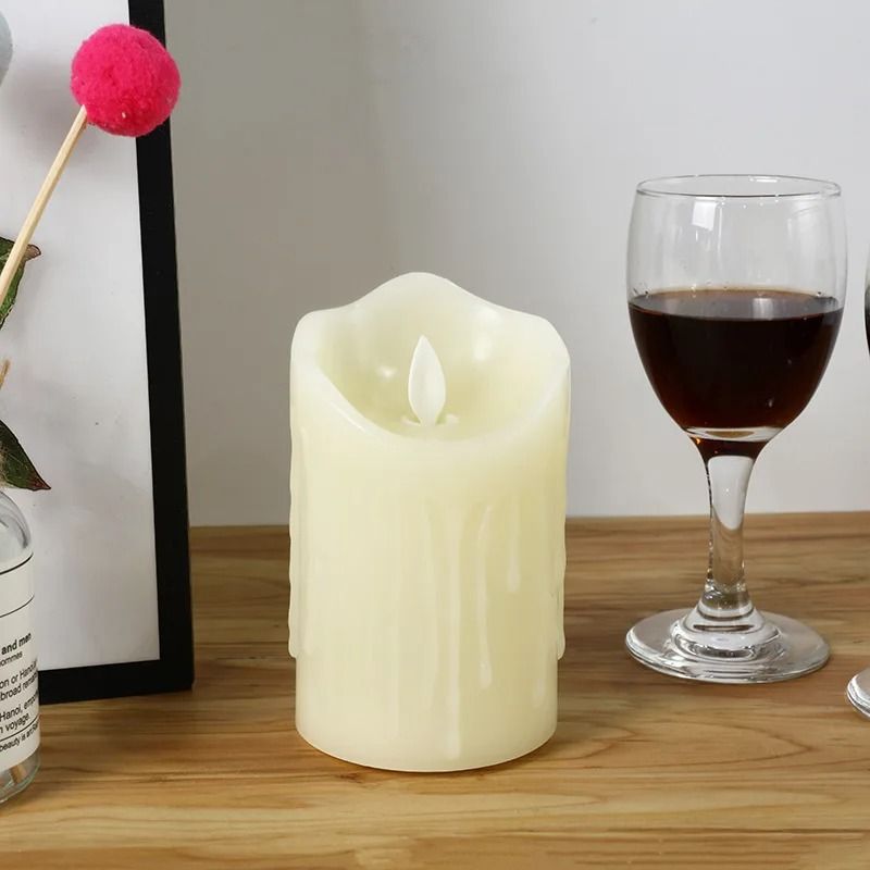 Flameless LED Candle Light Realistic Flickering Plastic Candle For Home Wedding And Party Decor 7