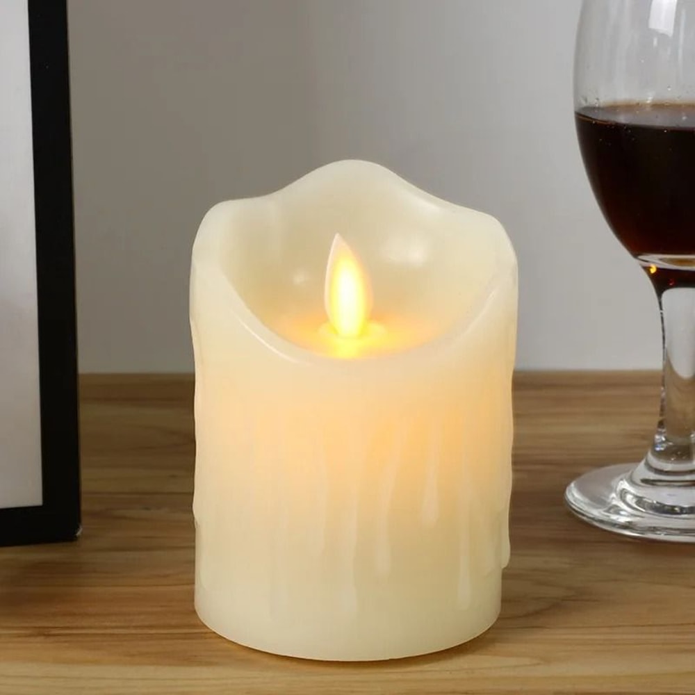 Flameless LED Candle Light Realistic Flickering Plastic Candle For Home Wedding And Party Decor 8